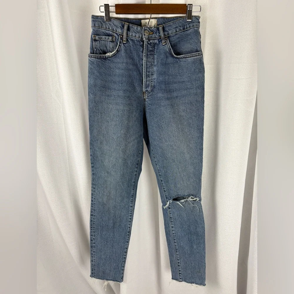 Free‎ People Jeans Womens 29 Blue We The Free Button-Fly Denim Straight Leg 621